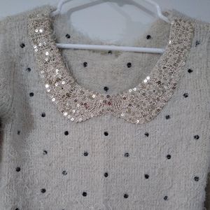 The Clothing Co. Rhinestone Polkadot Sweater S